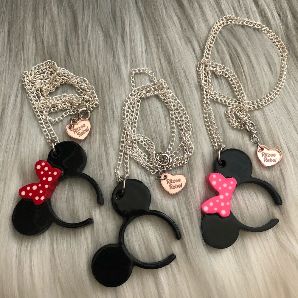 Ritzee Rebel Minnie Ears Resin Necklace - Classics